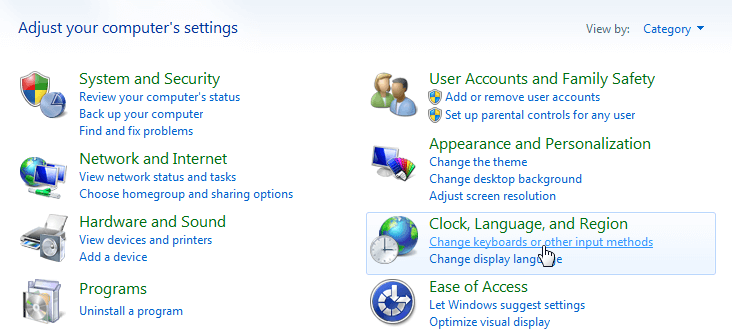 How to enable Language bar in windows 7