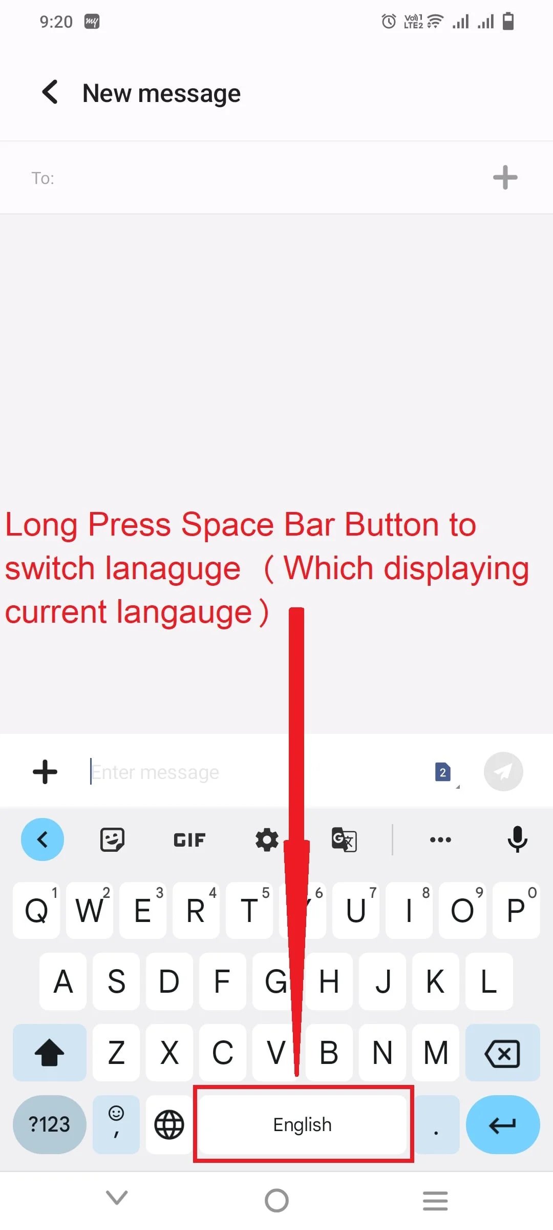 Gboard language switch