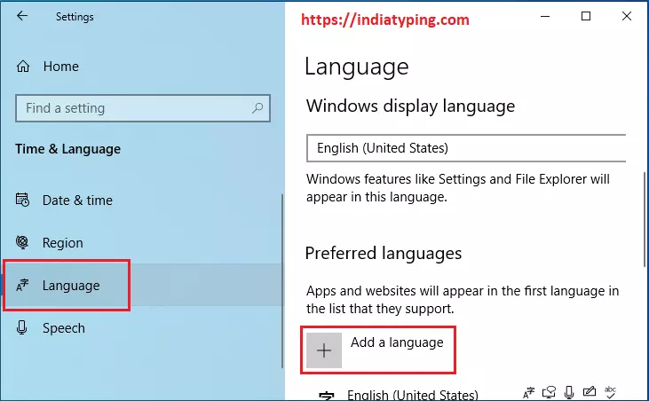 Install Devanagari Inscript keyboard Windows10